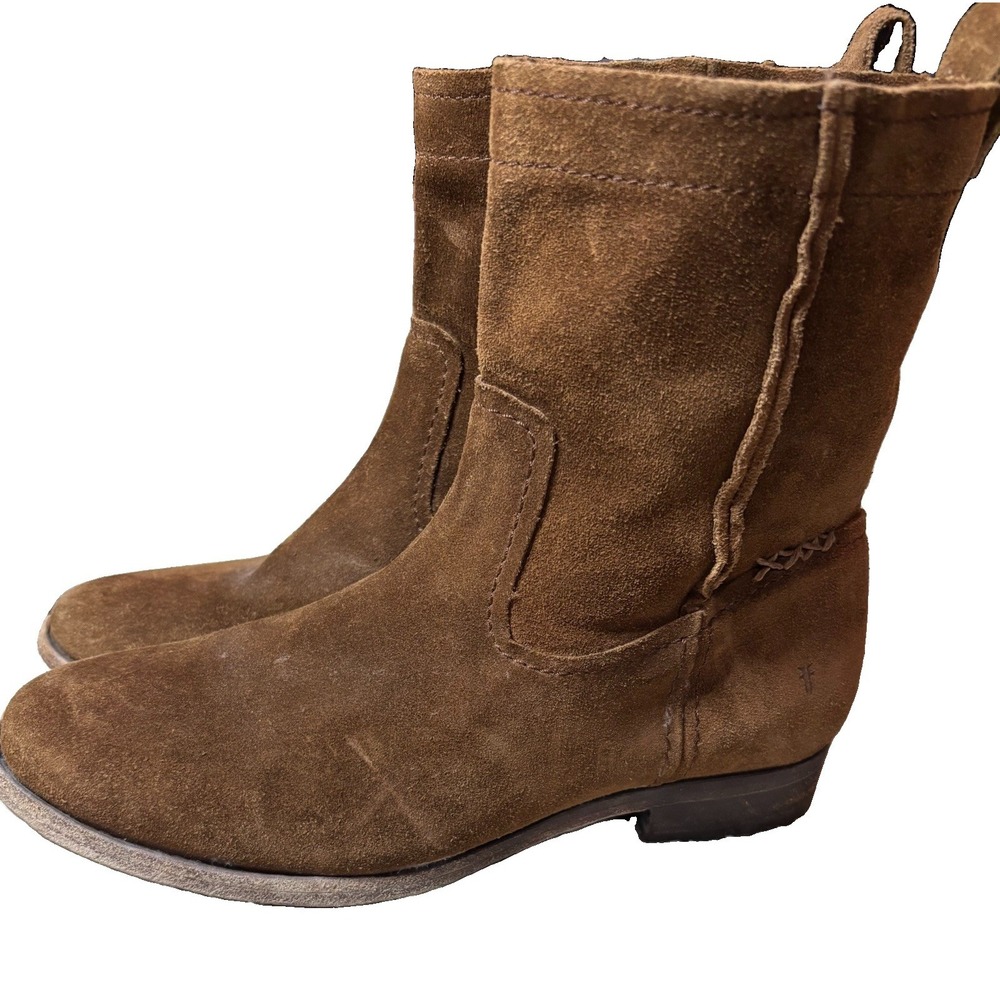 Frye Women's Cara Short Suede Boots 3478321 Wood Size  6 1/2 B